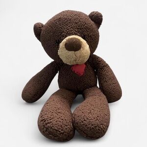Gund Chocolate Brown Teddy‎ Bear with Red Heart